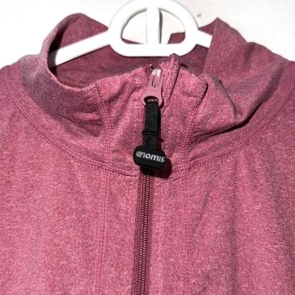 Nomis Womens XL Long Sleeve Maroon Zip-Up Pullover - Picture 2 of 7